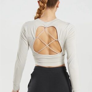 Gymshark open back long sleeve crop top